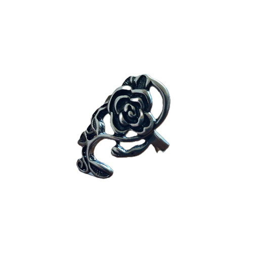 Ring with Rose New, Medical Steel, Size 57