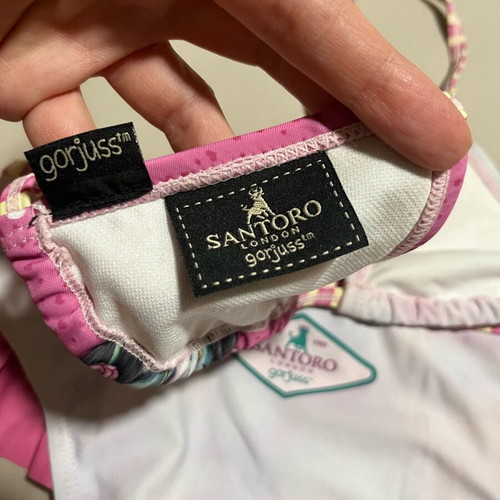 Santoro Gorjuss Rosebud girls' bikini swimsuit like new, for ages 7-8