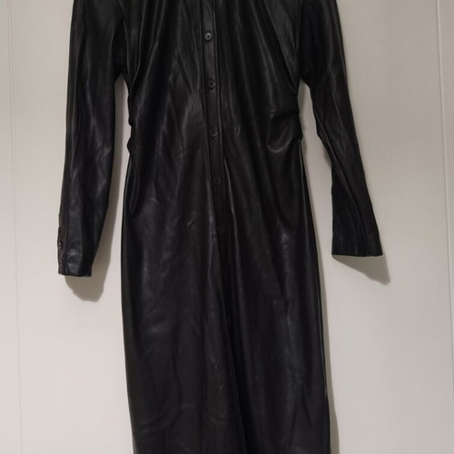 Mango leather dress black like new, size M -  30,00 - Vendora.cy