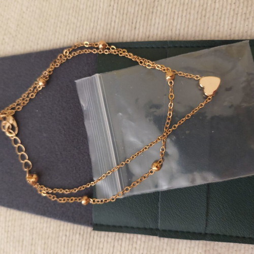 Double anklet gold, new