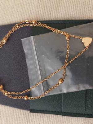 Double anklet gold, new