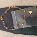 Double anklet gold, new