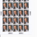 Page of 25 stamps new from 6/2019, distinguished Greek personalities