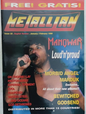 Metallian magazine issue 22 used, English edition January/February 1998