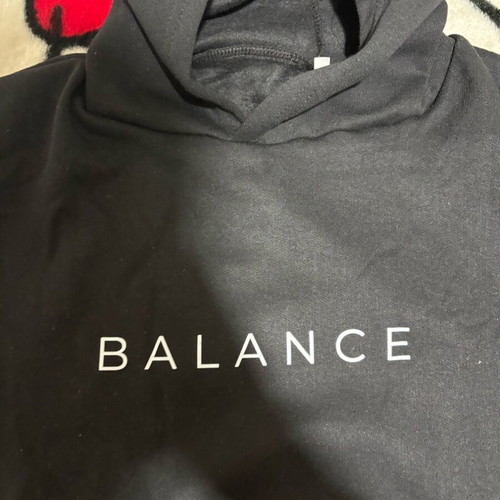 Balance hoodie size Medium like new, black sweatshirt