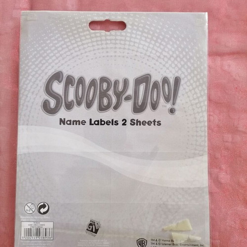 Scooby Doo school name labels stickers new