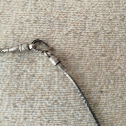 Vintage necklace with 925 silver chain and large ethnic pendant used