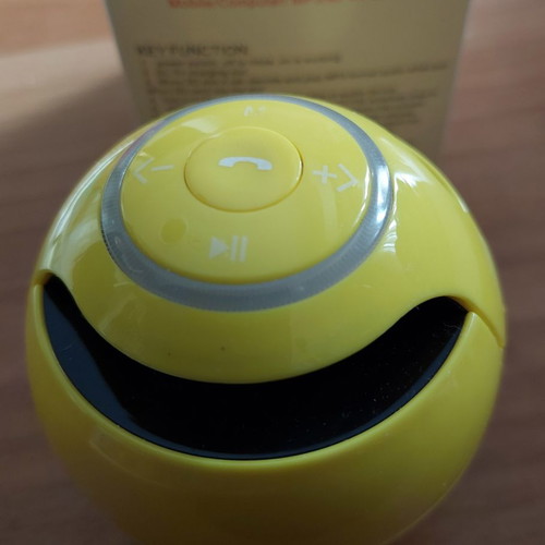 Bluetooth speaker used, ball-shaped