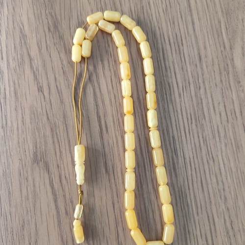Amber komboloi, 33 beads, Baltic royal amber
