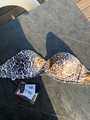 Guess bikini top new, size 34C, black and brown