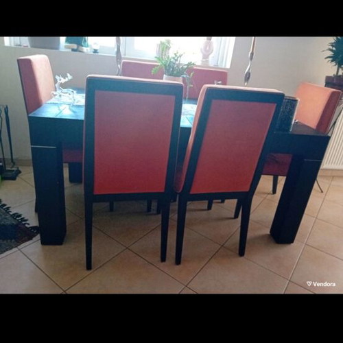 Wenge Dining Table Extendable Like New, Solid Wood 1.60x0.90