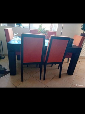 Wenge Dining Table Extendable Like New, Solid Wood 1.60x0.90