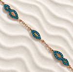 Handmade Gianniotiko bracelet in rose gold plated silver 925 with zircon
