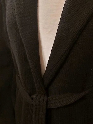Kulte No Large cardigan black new with printed logo