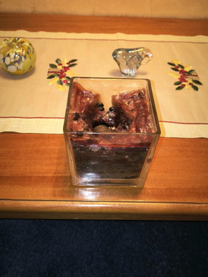 Scented candle Black Coffee with coffee aroma and beans inside