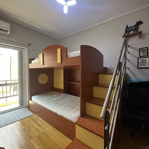 Bunk bed set with desk and bookshelf like new