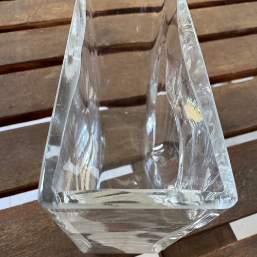 KOSTA BODA collectible crystal bowl and puffed heart jar by Anna Ehrner & Bertil Vallien