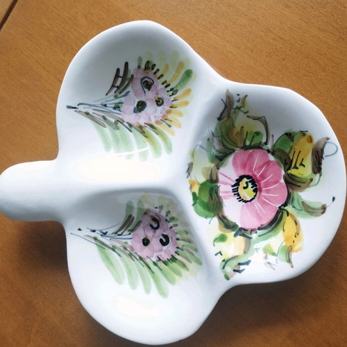 Vintage Italian Majolica Ceramic Serving Set 5 Pieces like new