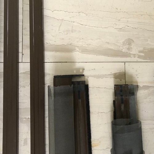 Aluminum parts from window screens used, pack of seven