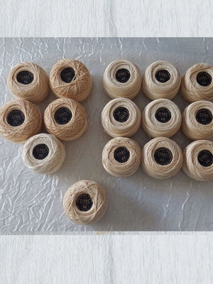 Lace threads like new, set of 15 pieces