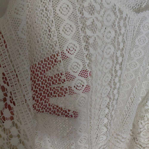 Vila cotton kaftan, ecru, size M-L