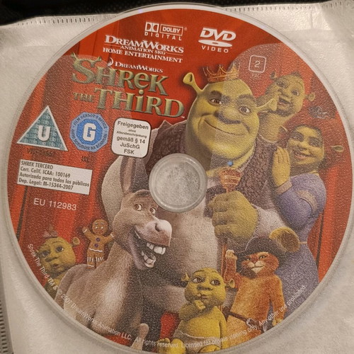Shrek 3 DVD used without case authentic