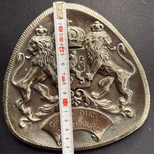 Luxembourg commemorative plaque like new, metal