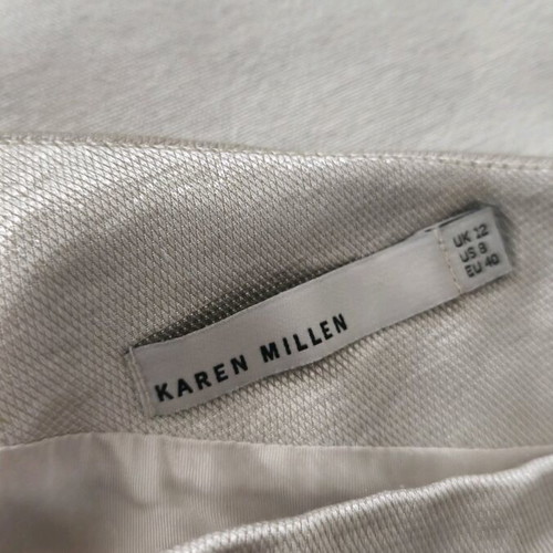 Karen Millen dress used metallic gray size 38-40