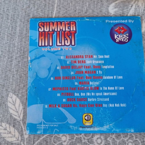 Summer Hit List Volume Two Kiss FM CD like new, pop