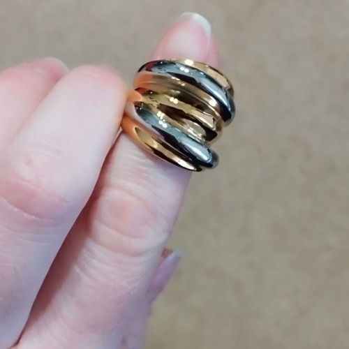 Two-tone women's ring like new, size 57
