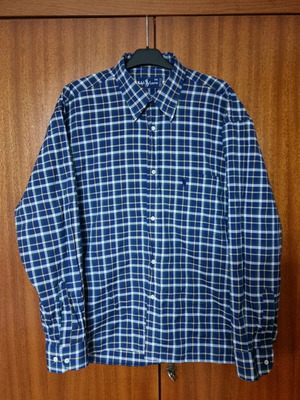 Ralph Lauren Мъжка Риза XXL Синьо Каре Като Нова