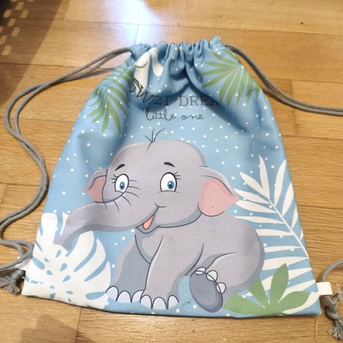 Elephant pouch backpack 30x25cm new