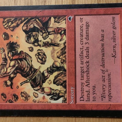 Aftershock Magic the Gathering card like new, Tempest