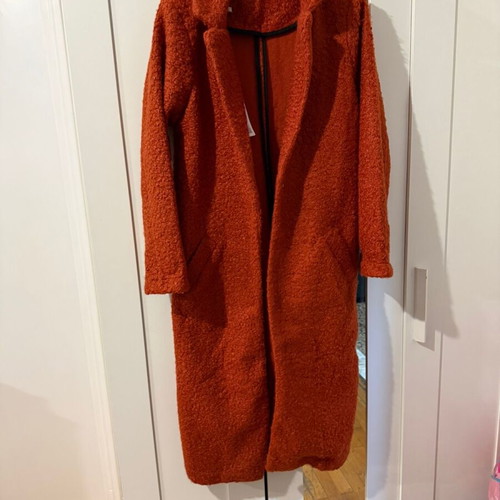 Shearling coat new orange Shop And Co