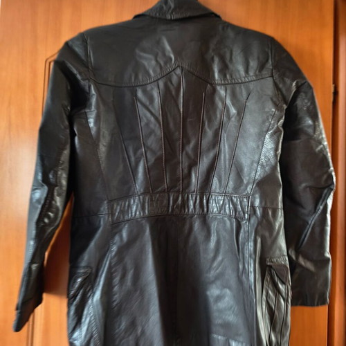 Women's leather jacket used, brown