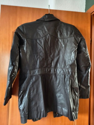 Women's leather jacket used, brown