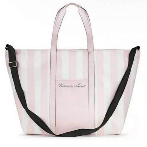 Victoria's Secret tote bag like new, white and pink