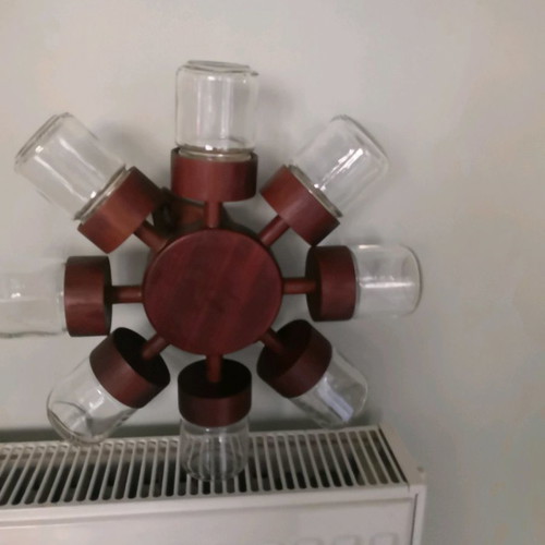 wooden base (wheel) of wall-mounted spices