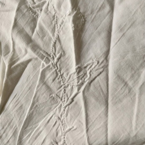 White duvet cover 1.50x2.20 traditional cotton handmade new