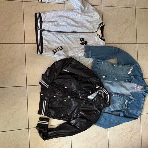 Girls' jackets pack of 3 used, size 14, spring/autumn