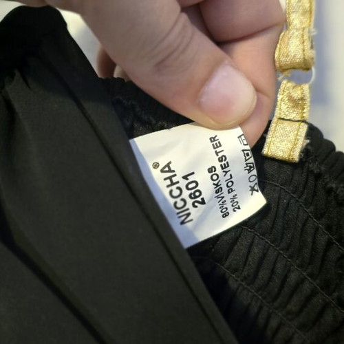 Niccha black midi evening dress like new with gold details, size M