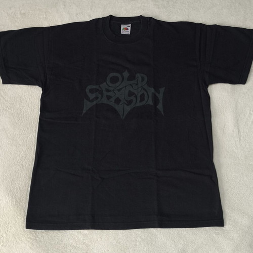 Old Season band t-shirt used, black with grey print, Fruit of the Loom M