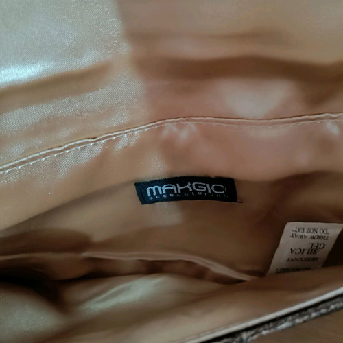 Makgio copper evening clutch bag new, gold color