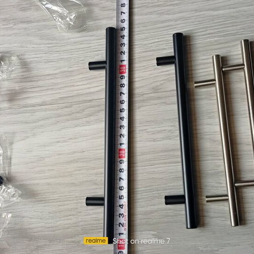 Kitchen furniture handles new, set with bolts, stainless and powder coated