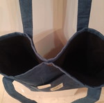Beach and everyday shoulder bag, blue