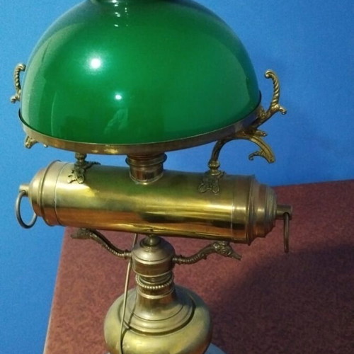 Brass table lamp with San Francisco inscription like new