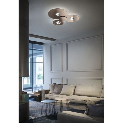 Modern Italian ceiling light used, bronze color