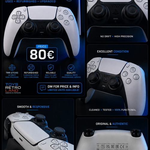 PS5 DualSense Controller TMR Upgrade refurbished