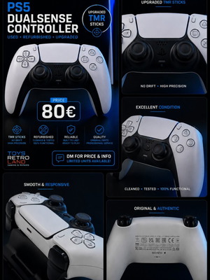 PS5 DualSense Controller TMR Upgrade refurbished