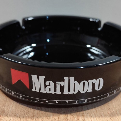 Marlboro ceramic ashtray used, vintage advertising